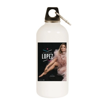 Jennifer Lopez White Water Bottle With Carabiner