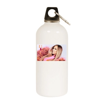 Jennifer Lopez White Water Bottle With Carabiner