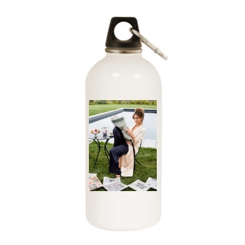 Jessica Alba White Water Bottle With Carabiner