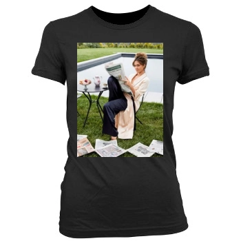 Jessica Alba Women's Junior Cut Crewneck T-Shirt