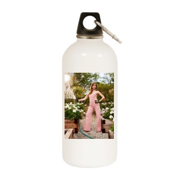 Jessica Alba White Water Bottle With Carabiner