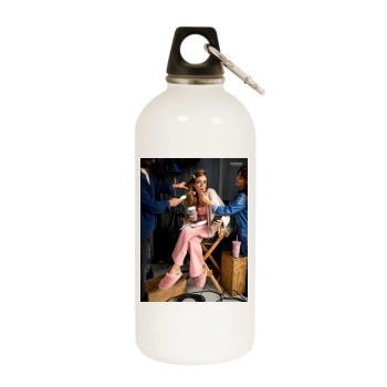 Jessica Alba White Water Bottle With Carabiner