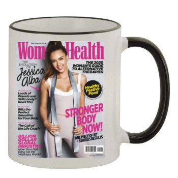 Jessica Alba 11oz Colored Rim & Handle Mug