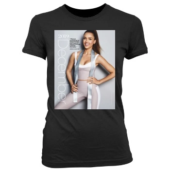 Jessica Alba Women's Junior Cut Crewneck T-Shirt