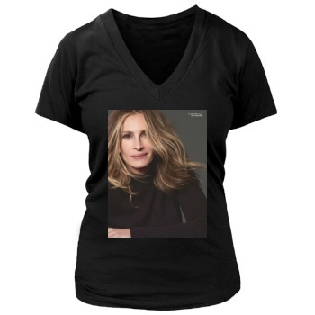 Julia Roberts Women's Deep V-Neck TShirt