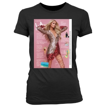 Paris Hilton Women's Junior Cut Crewneck T-Shirt