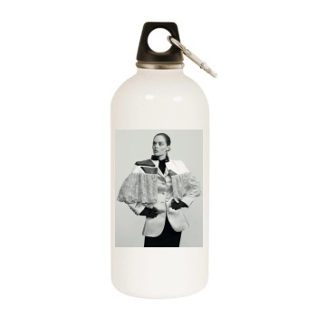 Samara Weaving White Water Bottle With Carabiner