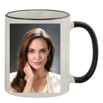 Angelina Jolie 11oz Colored Rim & Handle Mug