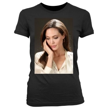 Angelina Jolie Women's Junior Cut Crewneck T-Shirt