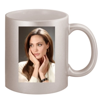 Angelina Jolie 11oz Metallic Silver Mug