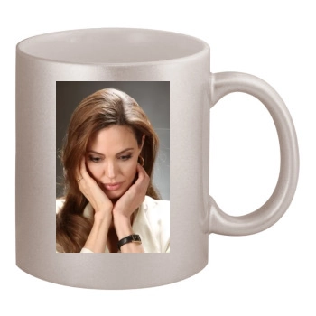 Angelina Jolie 11oz Metallic Silver Mug