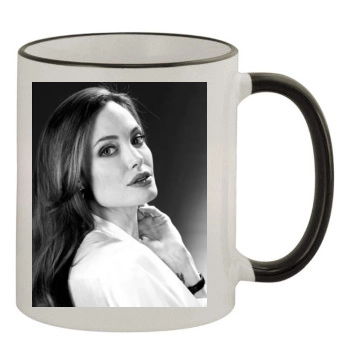 Angelina Jolie 11oz Colored Rim & Handle Mug