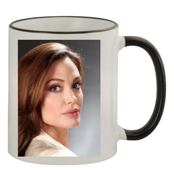 Angelina Jolie 11oz Colored Rim & Handle Mug