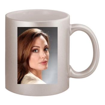 Angelina Jolie 11oz Metallic Silver Mug