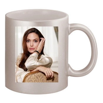 Angelina Jolie 11oz Metallic Silver Mug