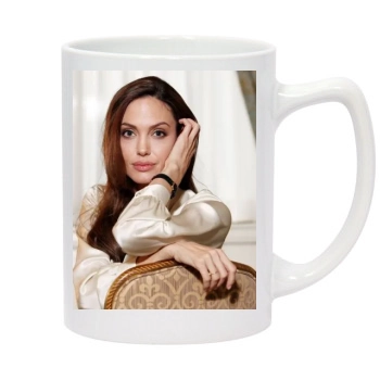 Angelina Jolie 14oz White Statesman Mug