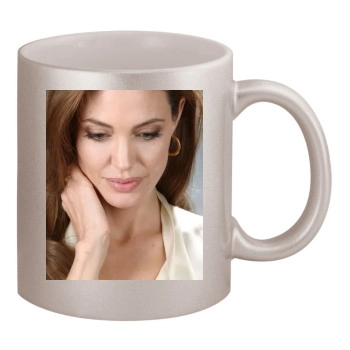 Angelina Jolie 11oz Metallic Silver Mug