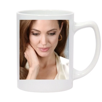 Angelina Jolie 14oz White Statesman Mug