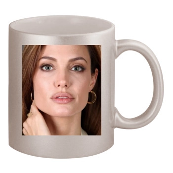 Angelina Jolie 11oz Metallic Silver Mug