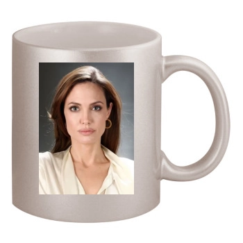 Angelina Jolie 11oz Metallic Silver Mug