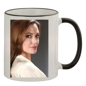 Angelina Jolie 11oz Colored Rim & Handle Mug