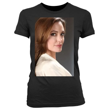 Angelina Jolie Women's Junior Cut Crewneck T-Shirt