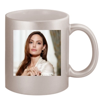 Angelina Jolie 11oz Metallic Silver Mug