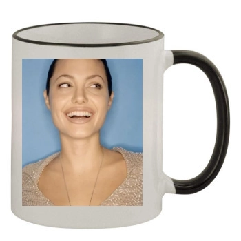 Angelina Jolie 11oz Colored Rim & Handle Mug