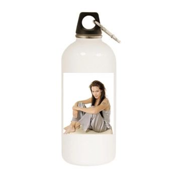 Angelina Jolie White Water Bottle With Carabiner