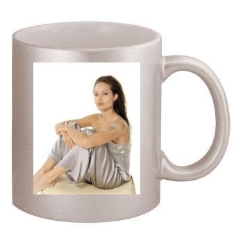 Angelina Jolie 11oz Metallic Silver Mug