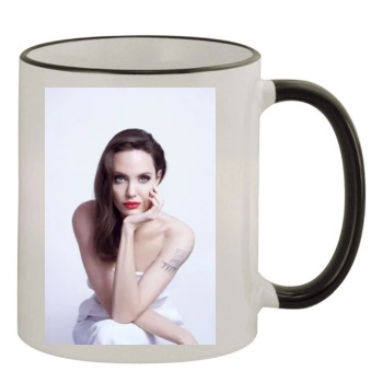 Angelina Jolie 11oz Colored Rim & Handle Mug