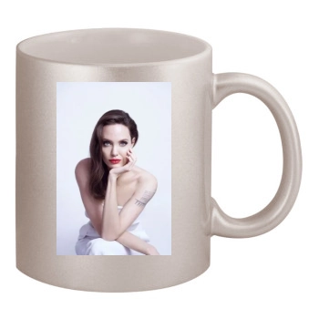 Angelina Jolie 11oz Metallic Silver Mug