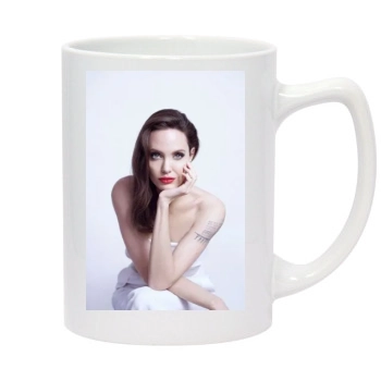 Angelina Jolie 14oz White Statesman Mug