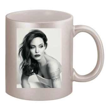 Angelina Jolie 11oz Metallic Silver Mug