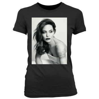 Angelina Jolie Women's Junior Cut Crewneck T-Shirt