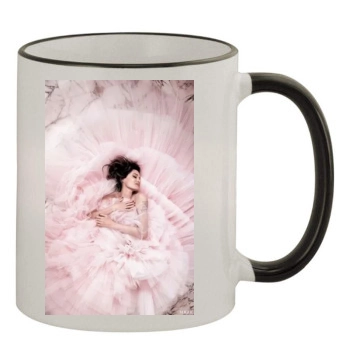 Angelina Jolie 11oz Colored Rim & Handle Mug