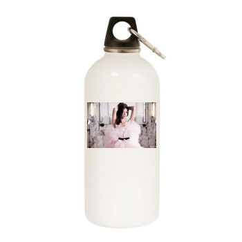 Angelina Jolie White Water Bottle With Carabiner