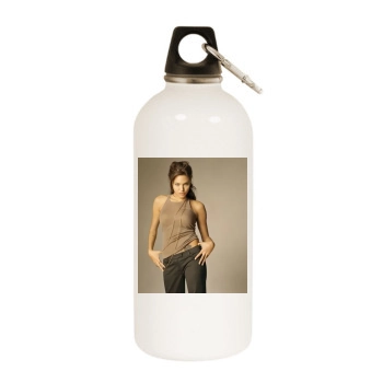 Angelina Jolie White Water Bottle With Carabiner