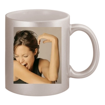 Angelina Jolie 11oz Metallic Silver Mug