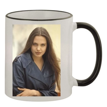 Angelina Jolie 11oz Colored Rim & Handle Mug