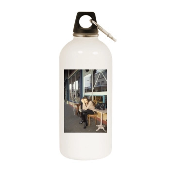 Angelina Jolie White Water Bottle With Carabiner