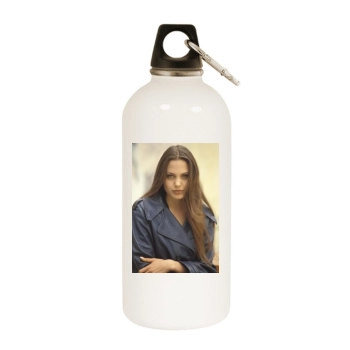 Angelina Jolie White Water Bottle With Carabiner