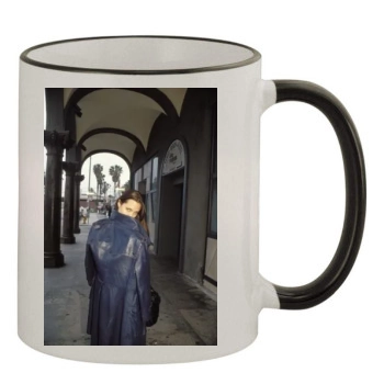 Angelina Jolie 11oz Colored Rim & Handle Mug