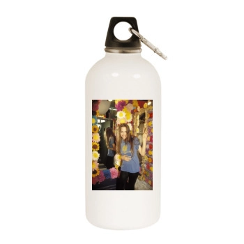 Angelina Jolie White Water Bottle With Carabiner