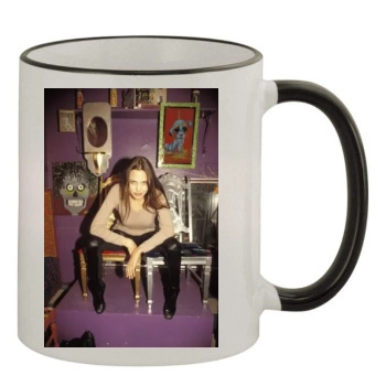 Angelina Jolie 11oz Colored Rim & Handle Mug