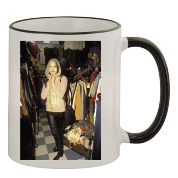 Angelina Jolie 11oz Colored Rim & Handle Mug