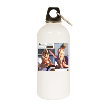 Paris Hilton White Water Bottle With Carabiner