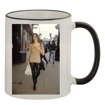 Angelina Jolie 11oz Colored Rim & Handle Mug