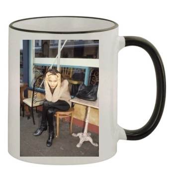 Angelina Jolie 11oz Colored Rim & Handle Mug