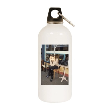 Angelina Jolie White Water Bottle With Carabiner